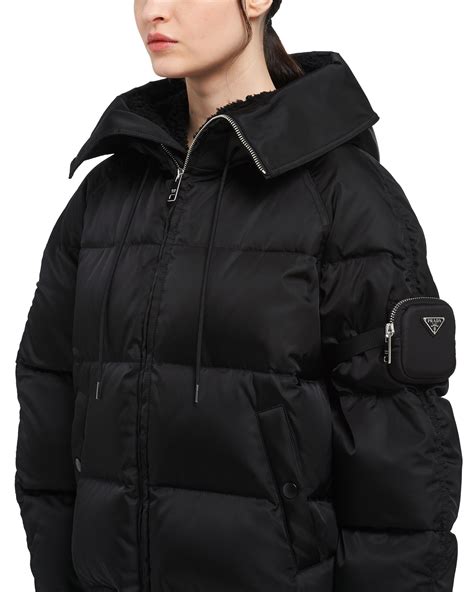 prada nylon gabardine bomber jacket|prada puffer jackets.